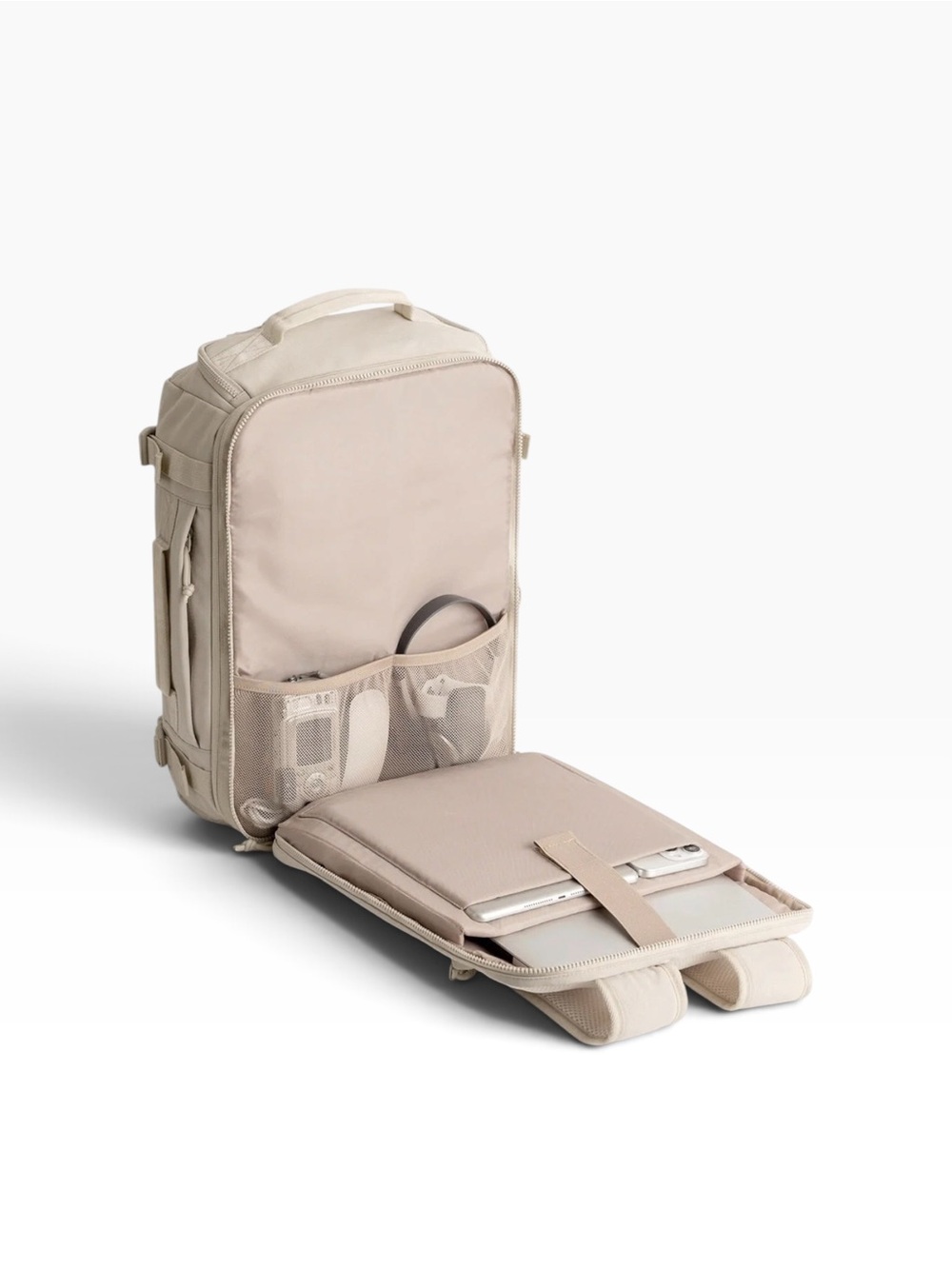 BAGSMART Blast Travel Backpack Neutral Beige 28L - Picture 4 of 12
